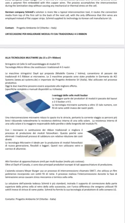 Macchinari per produzione di pannelli