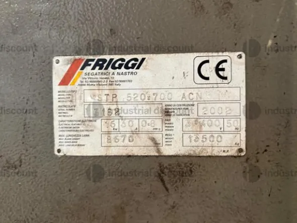 3#9706 Macchina taglio a misura FRIGGI mod. STP 520x700 ACN C3000