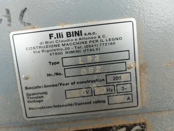 4#7553 Macchine e accessori per falegnameria