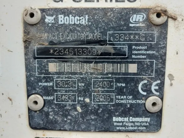 53#7778 Miniescavatore Bobcat 334 G
