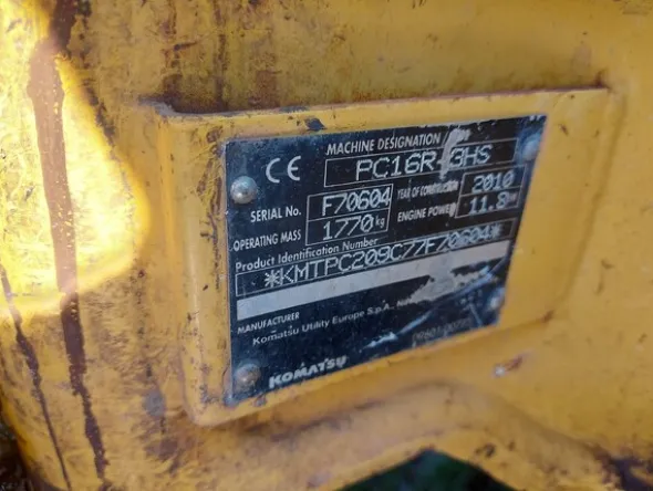 13#6166 Miniescavatore Komatsu PC16