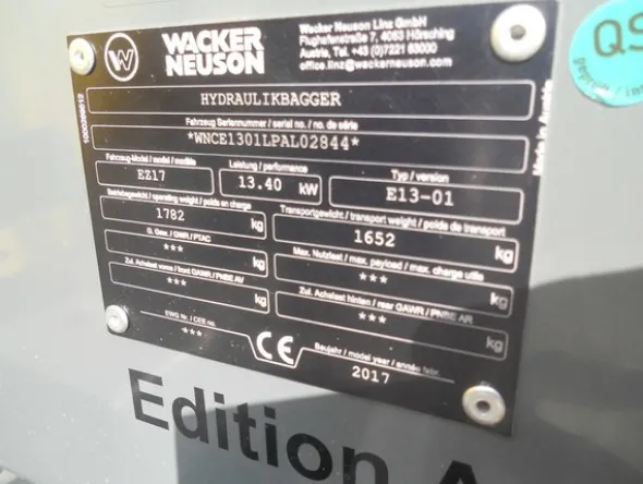 1#5024 Mini escavatore Wacker Neuson EZ 17