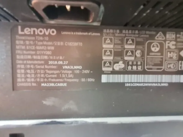 1#8500 Monitor Lenovo ThinkVision