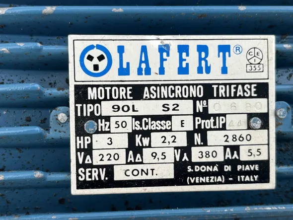 Motore Trifase bialbero HP 3 doppia velocità