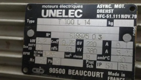 76#2759 Motori per aspirazione Unelec