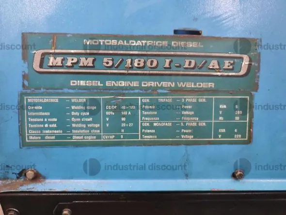 3#10078 Motosaldatrice-Generatore MPM