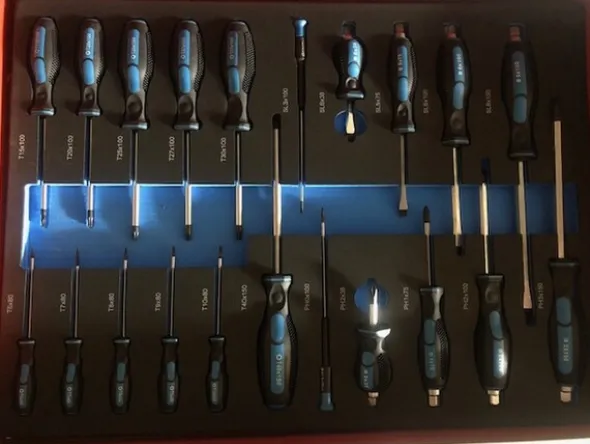 96#5814 N° 1 carrello porta utensili Germany Tools Professional completi di utensili