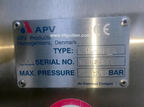 OMOGENEIZZATORE APV GAULIN 15-3.0 B DA 1.000 LITRI/ORA