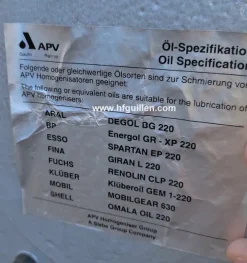 OMOGENEIZZATORE APV GAULIN 15-3.0 B DA 1.000 LITRI/ORA