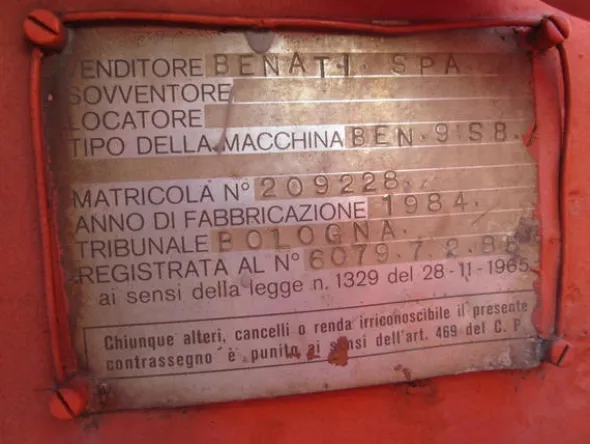 36#4419 Pala gommata Benati BEN9S