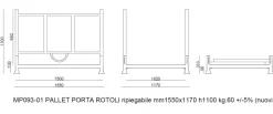 Pallet o pedane porta stoffe