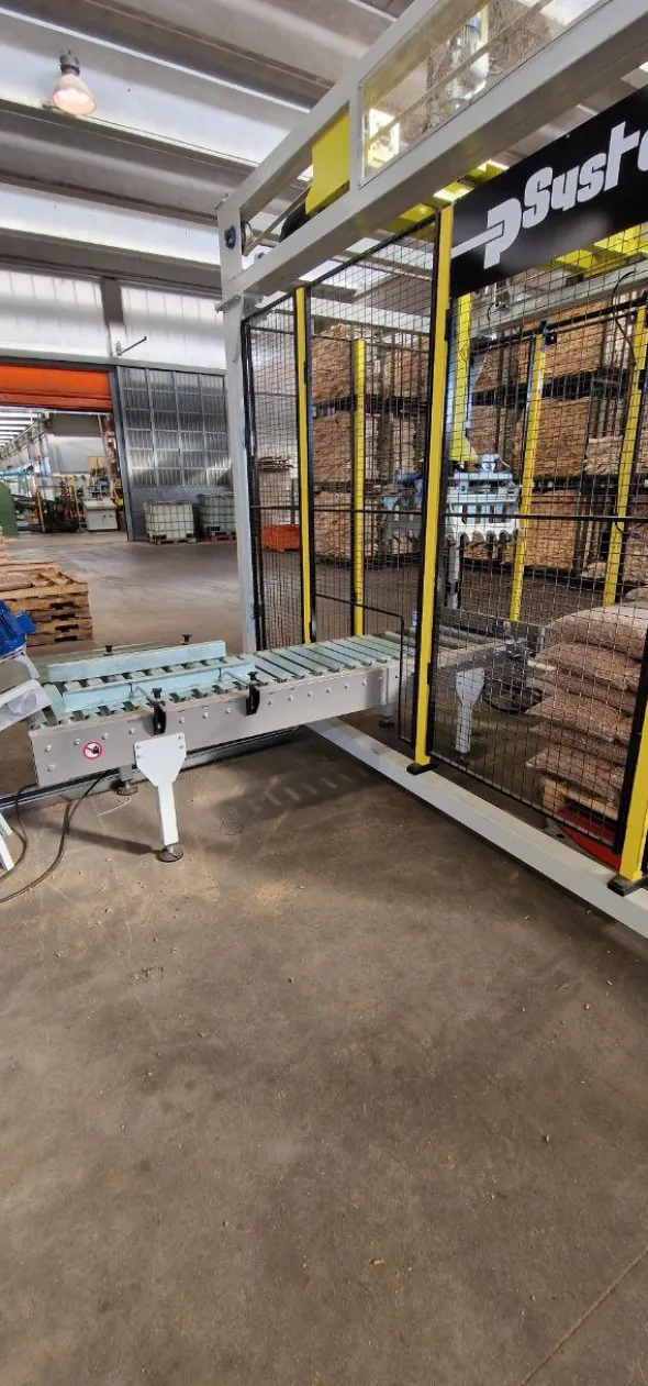 Pallettizzatore con avvolgitore di pallet NUOVO