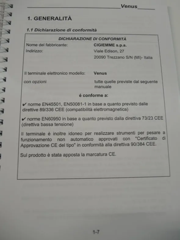 25#4790 PesoprezzatriceCgm Venus