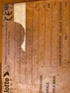 8#5755 Piattaforma aerea verticale Haulotte Compact