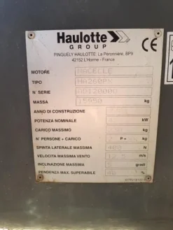 3#3831 Piattaforma articolata Haulotte HA260 PX