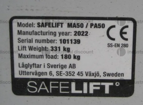 2#9518 Piattaforma telescopica Safelift MA50/PA50