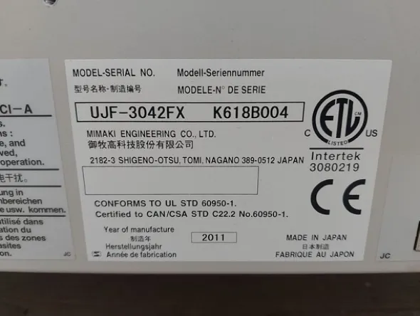2#7122 Plotter Mimaki UJF-3042