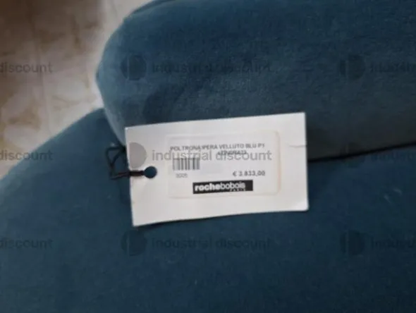 35#9482 Poltrona velluto Roche Bobois