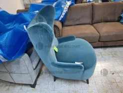 35#9482 Poltrona velluto Roche Bobois