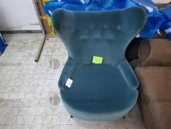 35#9482 Poltrona velluto Roche Bobois