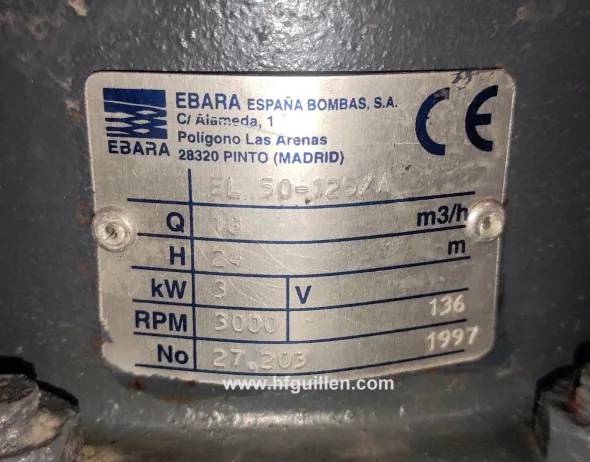 POMPA CENTRIFUGA EBARA 3kW