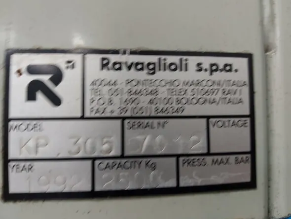 5#7842 Ponte sollevatore Ravaglioli KP305
