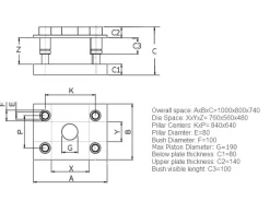 Portastampi 1000x800x740 per prova stampi-stampaggio