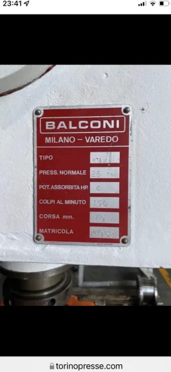 Pressa Balconi 25 ton