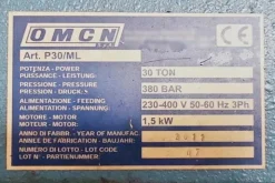 7#7327 Pressa idraulica OMCM P30/ML