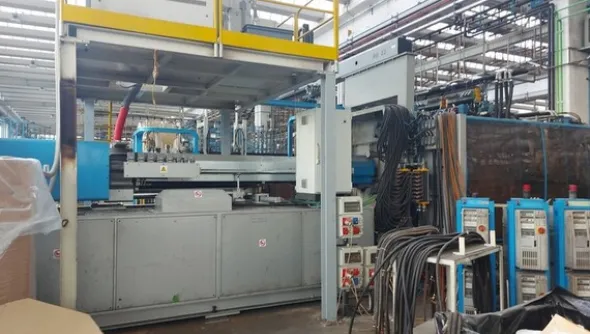 1#7165 Pressa iniezione BMB KW1700/2000 e linea piantaggio cuscinetti