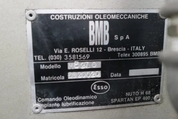 15#7165 Pressa iniezione BMB MC 270