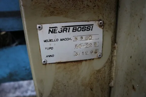 19#7165 Pressa iniezione Negri Bossi NB - 80