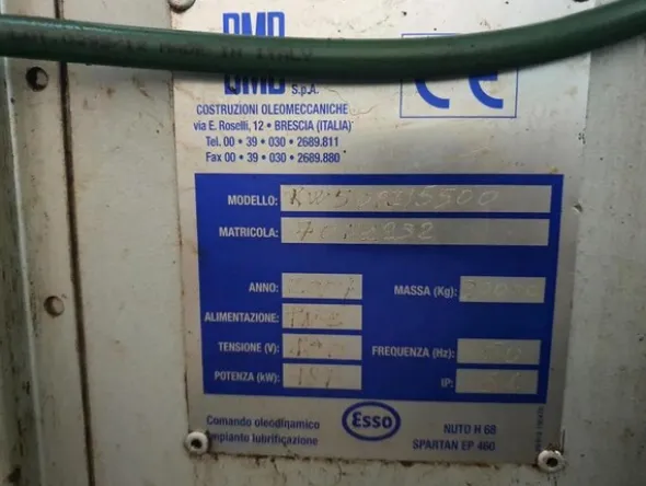 7#6048 Pressa oleodinamica BMB KW50PI