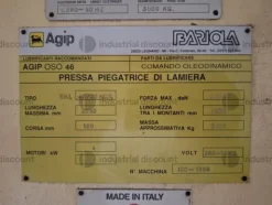 6#9460 Pressa piegatrice