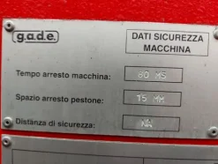 12#8076 Pressa piegatrice Gade PS250