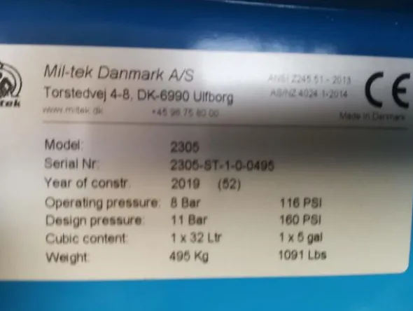 4#4394 Pressa pneumatica Mil-Tek 2305