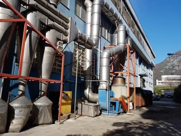 1#3139 Pressa rotativa Bergi e trasportatore aereo