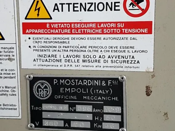 1#3139 Pressa rotativa Bergi e trasportatore aereo