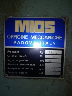 Pressa - scantonatrice 35 ton MIOS