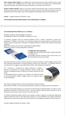 produzione di pannelli solari ( celle)