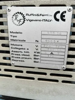 PSS30 Ruffini & Ferri Garbatrice idraulica suolificio