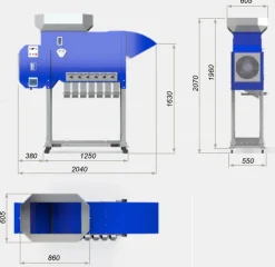Pulitore Calibratore per Sementi e Cereali ASM 5 t/h