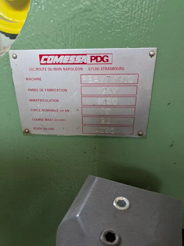 Punzonatrice PDG PEA 7-600