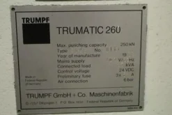 38#3906 Punzonatrice Trumpf