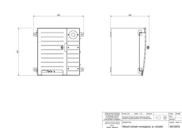 Quadro di distribuzione Asc Scame 35kW