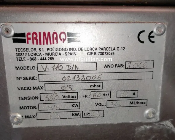REF-1682 MACCHINA SOTTOVUOTO FRIMAQ V-110