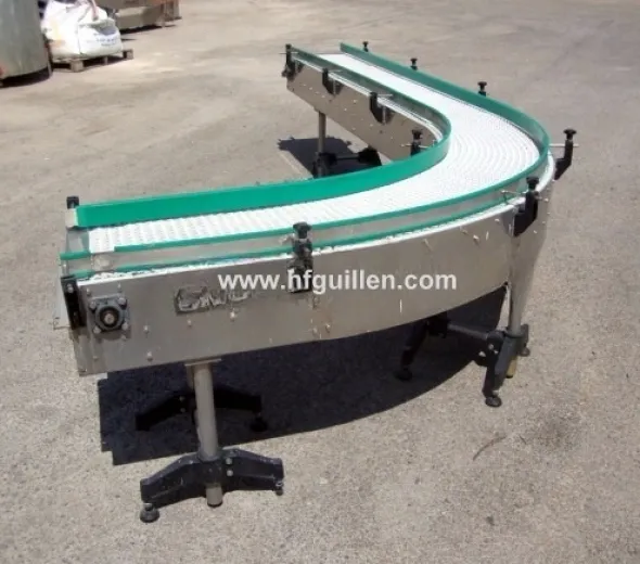 REF-1071 NASTRO TRASPORTATORE MODULARE A CURVA 90º
