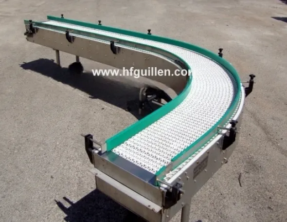 REF-1071 NASTRO TRASPORTATORE MODULARE A CURVA 90º