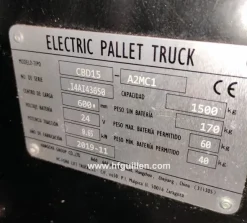 REF-2679 TRANSPALLET ELETTRICO HANGCHA 1.500 KG