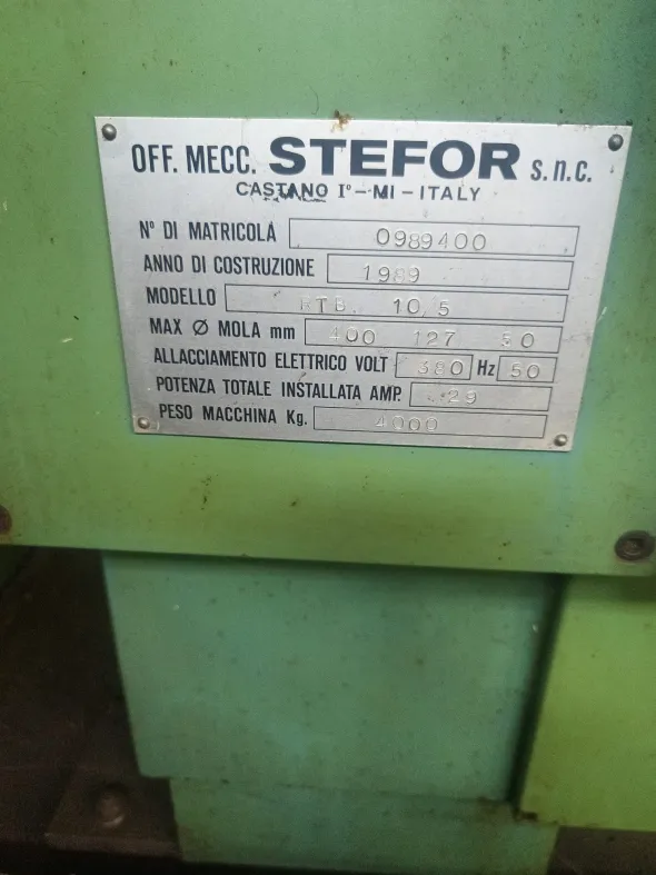 RETTIFICA STEFOR RTB 10/5